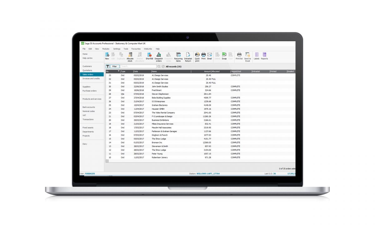 sage50 ecommerce